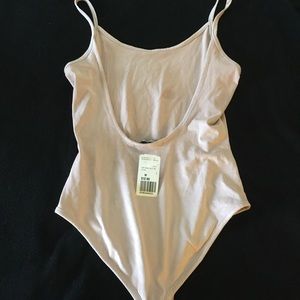 Light Pink Plush Bodysuit-NEVER BEEN WORN